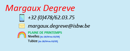 Margaux Degreve Informations